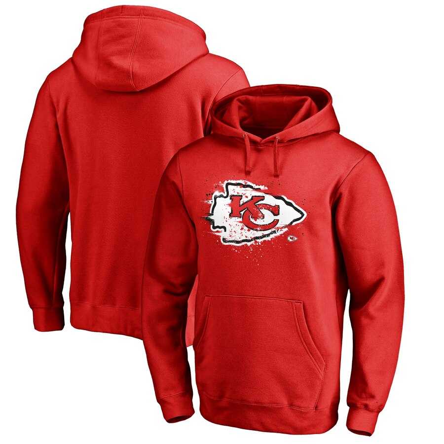 Kansas City Chiefs NFL Pro Line by Fanatics Branded Splatter Logo Pullover Hoodie Red,We sell and wholesale Kansas City Chiefs NFL Pro Line by Fanatics Branded Splatter Logo Pullover Hoodie Red on line form chian!